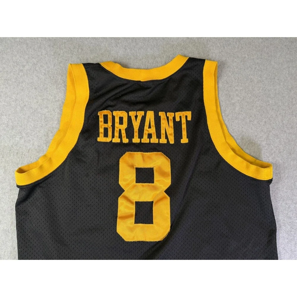 Kobe Bryant Los Angeles Lakers Black Gold #8 Nike Jersey Men's Size L Length + 2